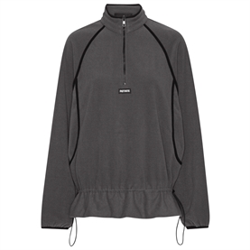   Rotate Fleece Half Zip Jakke, Gray Pinstripe